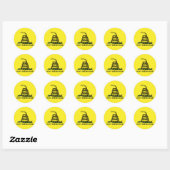 Sticker Rond Ne marchez pas sur moi (Feuille)