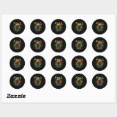 Sticker Rond Ne marchez pas sur mon utérus (Feuille)