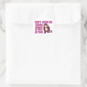 Sticker Rond Ne me fais pas jeter du poing sur toi (Sac)