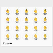 Sticker Rond Ne me fais pas tarter Funny Lemon Pun (Feuille)