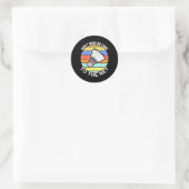 Sticker Rond Ne Me Faites Pas Venir Au Net Funny Badminton 2 (Sac)