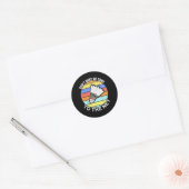 Sticker Rond Ne Me Faites Pas Venir Au Net Funny Badminton 2 (Enveloppe)