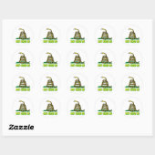 Sticker Rond Ne me gloutonne pas ! Serpent (Feuille)