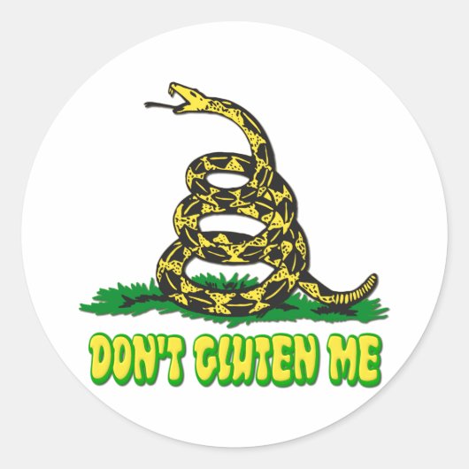 Sticker Rond Ne me gloutonne pas ! Serpent (Devant)