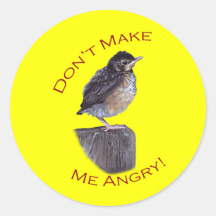 Sticker Rond Ne me mets pas en colère