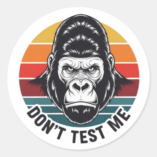 Sticker Rond Ne Me Teste Pas (Devant)