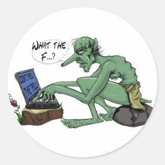 Sticker Rond Ne nourris pas le troll