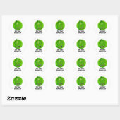 Sticker Rond Ne paniquez pas Romaine Calm Funny Veggie Pun (Feuille)