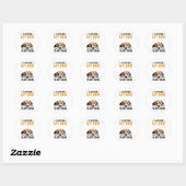 Sticker Rond Ne pas aller Beagle (Feuille)