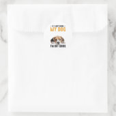 Sticker Rond Ne pas aller Beagle (Sac)