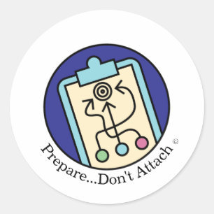 Sticker Rond Ne pas attacher l'autocollant rond