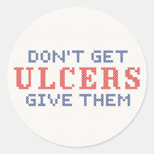 Sticker Rond Ne pas avoir d'Ulcères