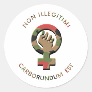 Sticker Rond NE PAS (Camo)