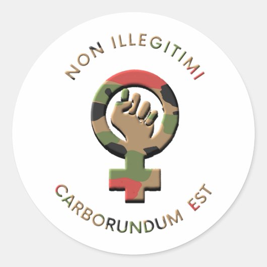 Sticker Rond NE PAS (Camo) (Devant)