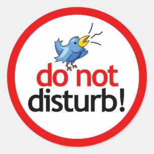 Sticker Rond Ne pas déranger