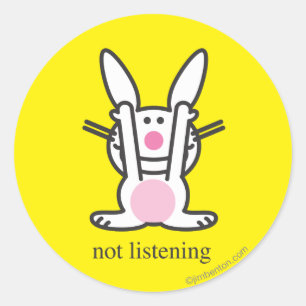 Sticker Rond Ne pas écouter