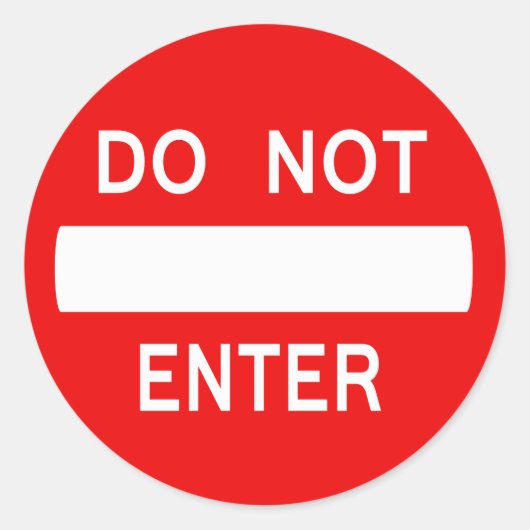 Sticker Rond Ne pas entrer de signe (Sticker) (Devant)