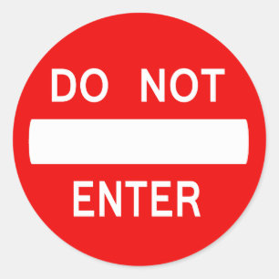 Sticker Rond Ne pas entrer de signe (Sticker)