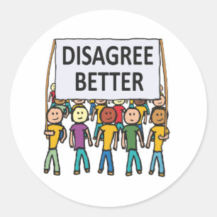 Sticker Rond Ne pas être d'accord