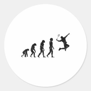 Sticker Rond Ne Pas Être Un Net Picker Badminton Player Navette