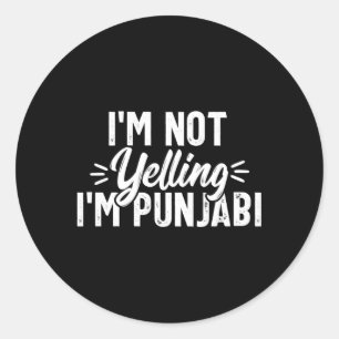 Sticker Rond Ne Pas hurler Punjabi Desi Sikh Novelité indienne