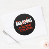 Sticker Rond Ne pas interdire les livres Décoloniser l'éducatio (Enveloppe)