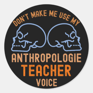 Sticker Rond Ne pas me faire utiliser ma voix d'enseignant d'an