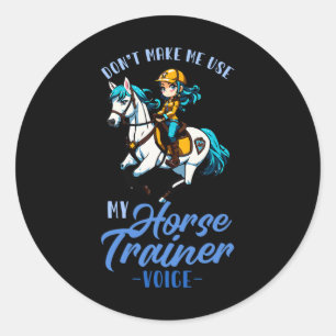 Sticker Rond Ne Pas Me Faire Utiliser Mon Entraîneur De Cheval