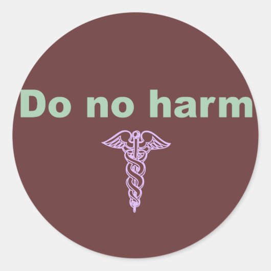 Sticker Rond Ne pas nuire (Devant)