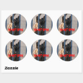 Sticker Rond Ne pas ouvrir (Feuille)
