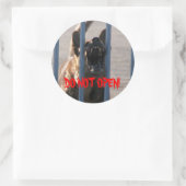 Sticker Rond Ne pas ouvrir (Sac)