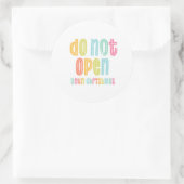 Sticker Rond Ne pas ouvrir avant Noël (Sac)