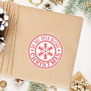 Sticker Rond Ne pas ouvrir avant Noël Cadeau