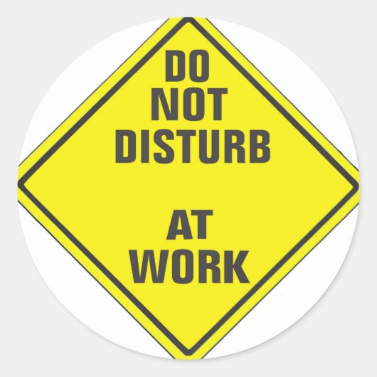 STICKER ROND NE PAS PERTURBER LE SIGNE PERSONNALISÉ PRO POUR QU (Devant)