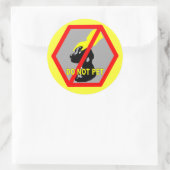 STICKER ROND NE PAS POSER DE CHIEN (Sac)