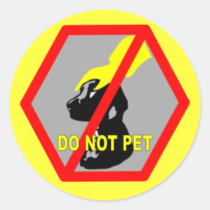 STICKER ROND NE PAS POSER DE CHIEN