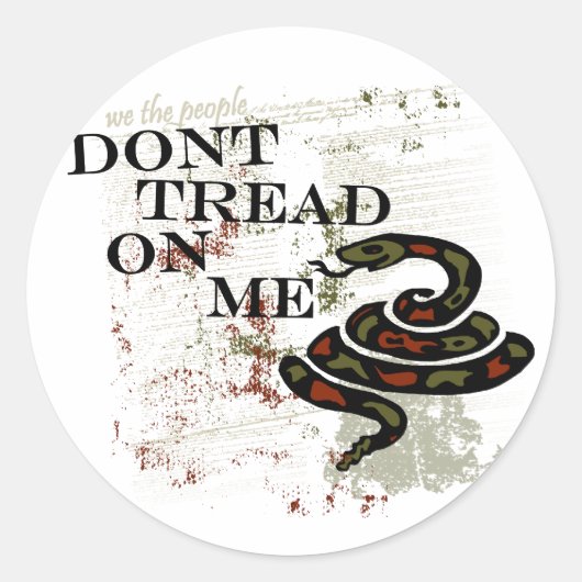 Sticker Rond Ne pas taper sur moi (Devant)