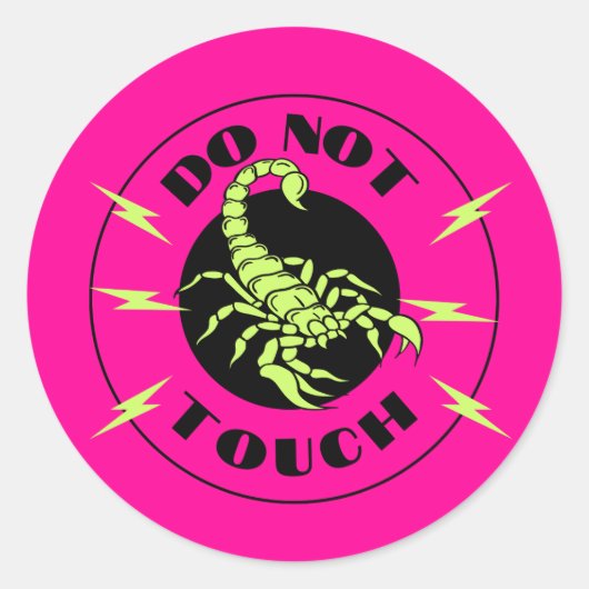 Sticker Rond Ne pas toucher (Devant)