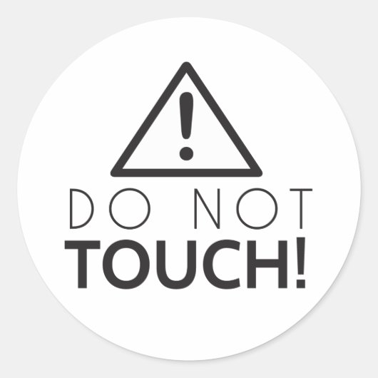 Sticker Rond Ne pas toucher (Devant)