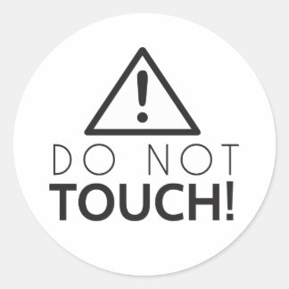 Sticker Rond Ne pas toucher