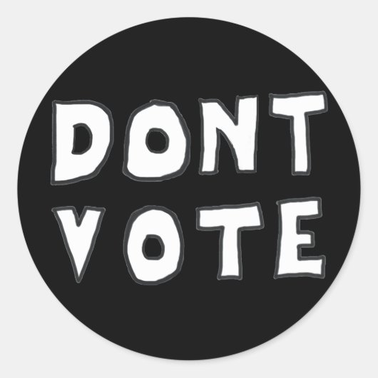 Sticker Rond Ne pas voter (Devant)