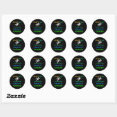 Sticker Rond Ne pas voyager Je fais Random Gravity Checks Funny (Feuille)
