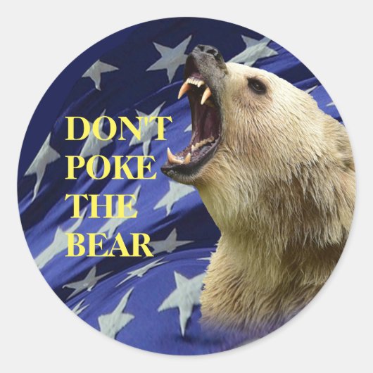 Sticker Rond Ne pique pas l’ours (Devant)