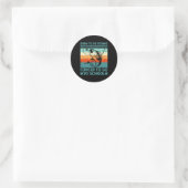 Sticker Rond Né Pour Aller Pêcher École Forcée (Sac)