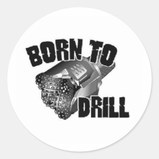 Sticker Rond né pour forer (Devant)