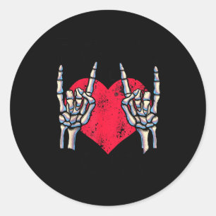 Sticker Rond Né pour le rock, allons-y Rock vintage rétro Rock&