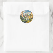 STICKER ROND NÉ POUR RANDONNER (Sac)