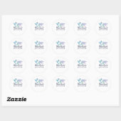 Sticker Rond Né pour voyager (Feuille)