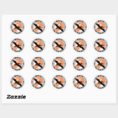 Sticker Rond Né pour voyager classique collant rond (Feuille)
