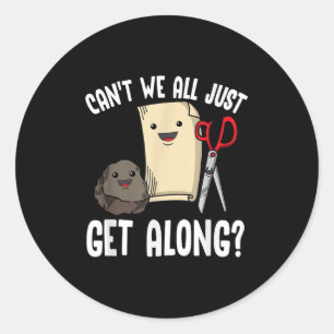 Sticker Rond Ne pouvons-nous pas tous nous contenter d'Along_ C